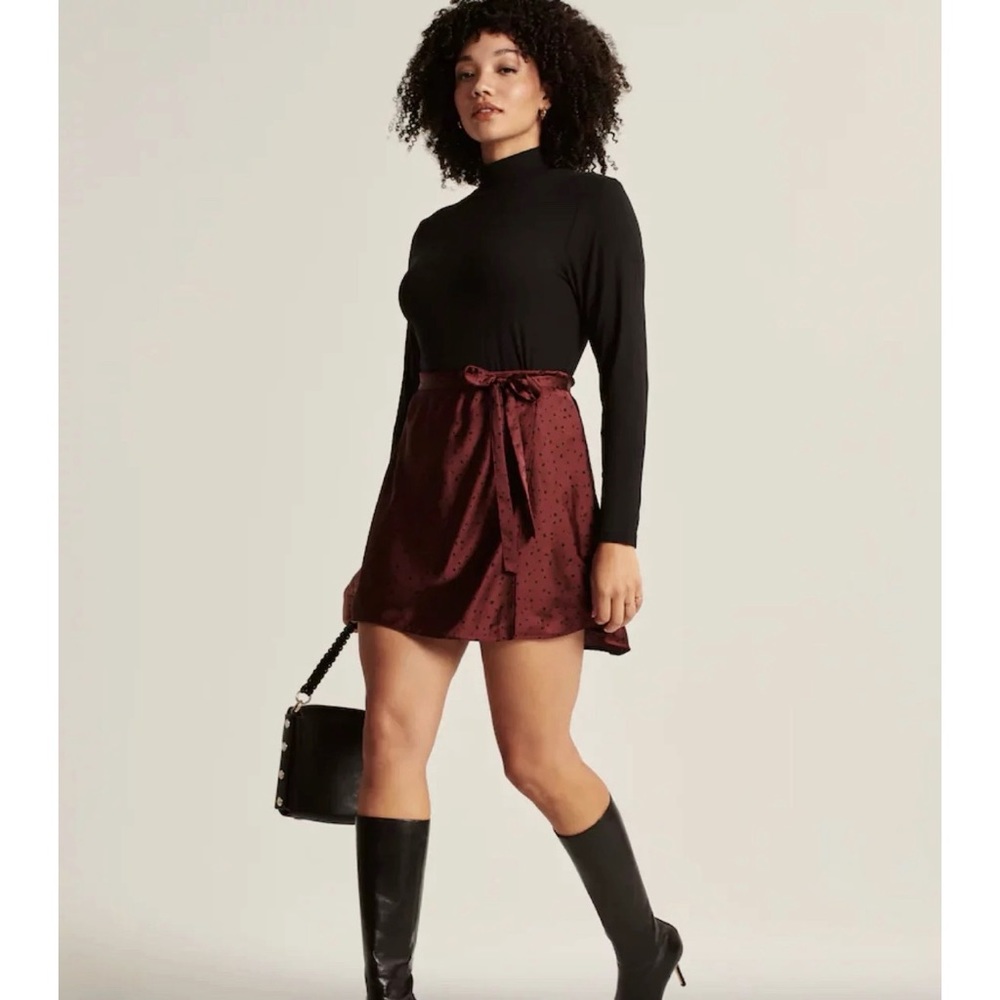 Women's Satin Wrap Mini Skirt